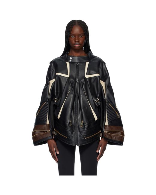 Junya Watanabe Black Komine Protector Faux-Leather Jacket