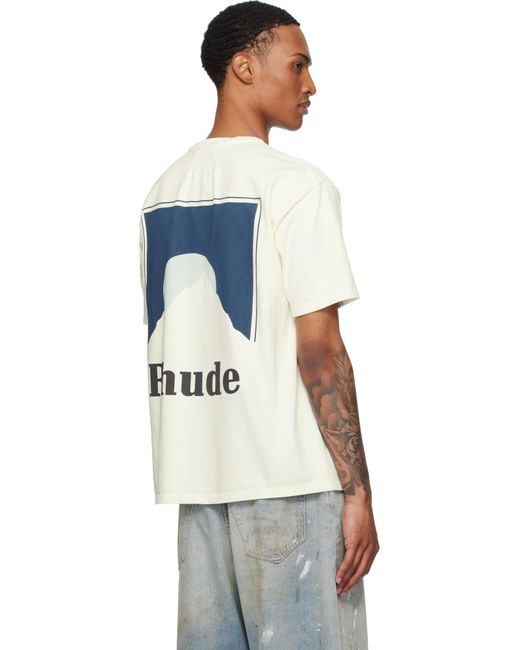 T-Shirt Blanc Cassé À Logos Moonlight Rhude pour homme en coloris Multicolor