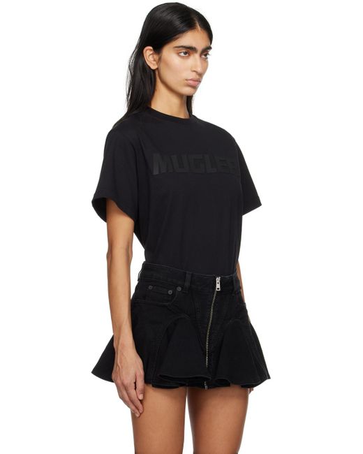 Mugler ボンディングロゴ Tシャツ Black