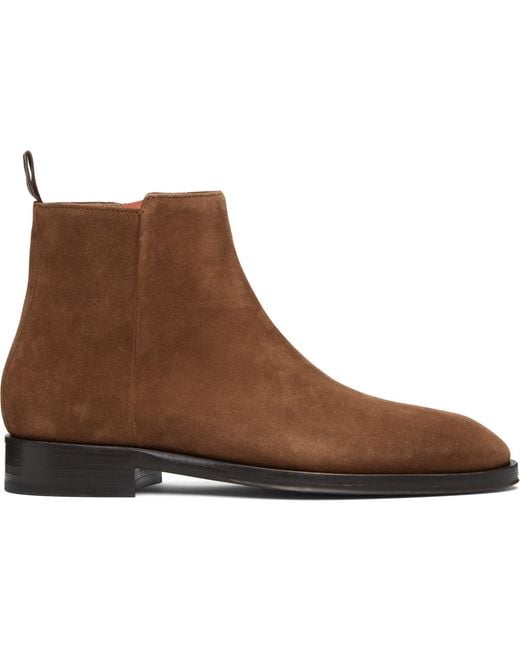 Paul Smith Brown Suede 'Bronson' Boots for men