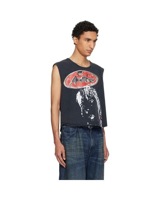 RIVINGTON roi Rebis Black 'Amor' Muscle T-Shirt for men