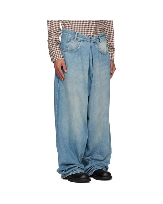 Maison Margiela Blue Wrap Jeans for men