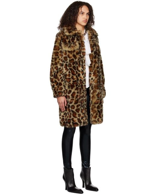 Meteo by Yves Salomon Black Leopard Reversible Fur Coat