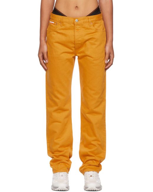 Heron Preston Orange Season 2 Straight-leg Jeans