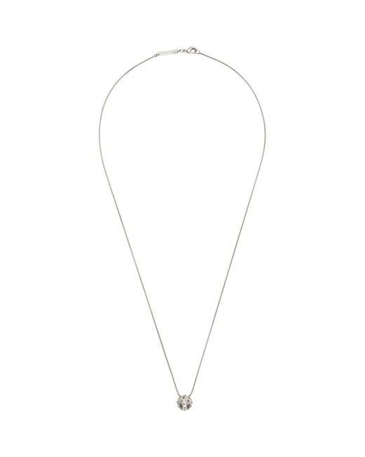 Rick Owens Metallic Temple Mini Orb Pendant Necklace for men