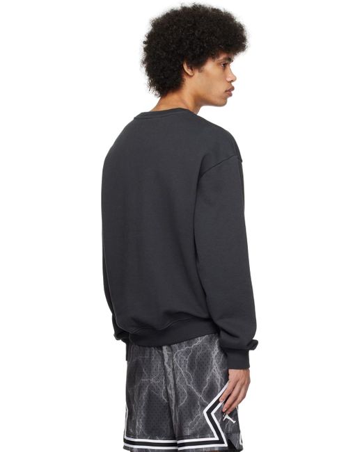 Nike Black Gray Air Jordan Wordmark Sweatshirt for men