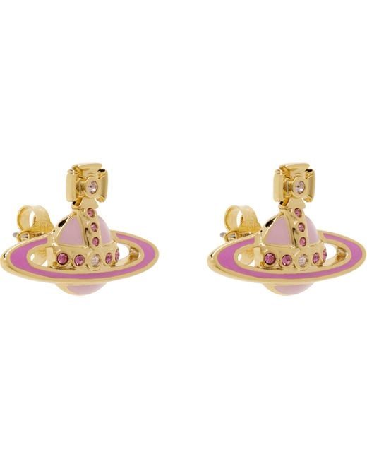 Vivienne Westwood Black Small Neo Bas Relief Earrings