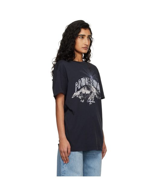 Anine Bing Black California Walker T-Shirt