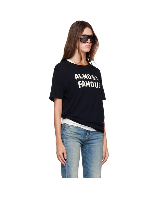 R13 Black 'Almost Famous' Relaxed T-Shirt