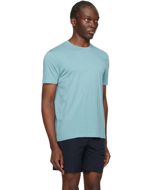 T-shirt bleu à col ras du cou Tom Ford pour homme en coloris Black