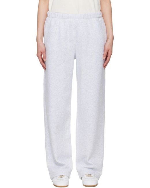 Skims グレー Cotton Fleece クラシック ストレートレッグ スウェットパンツ White