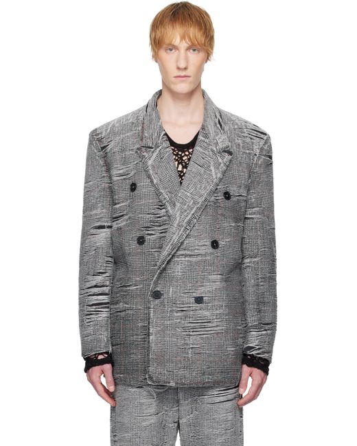 DIESEL Gray D-Pekka-Fsg Denim Blazer for men