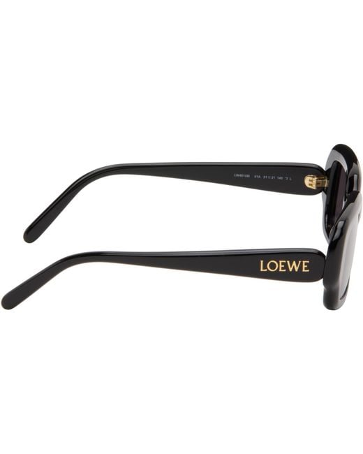 Loewe Black Rectangular Slim Sunglasses for men