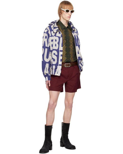 Dries Van Noten Blue Graphic Jacket for men