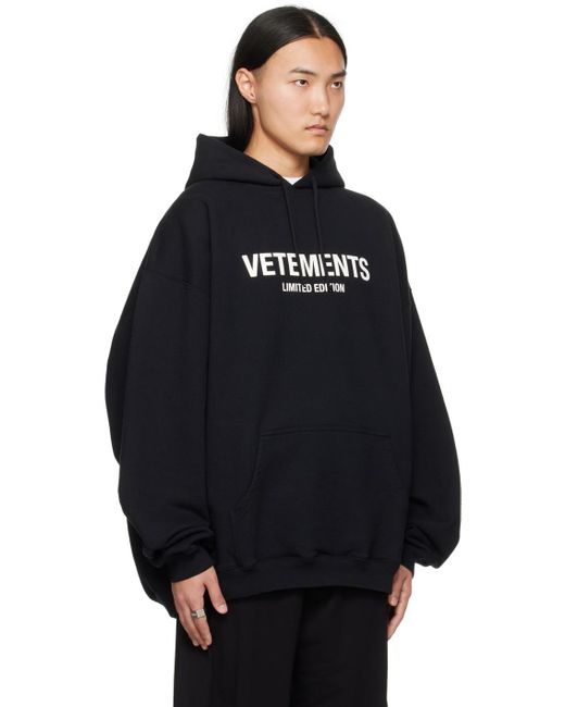 メンズ Vetements Limited Edition フーディ Black