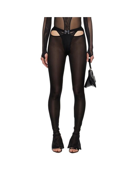 Mugler Black M Cutout Leggings
