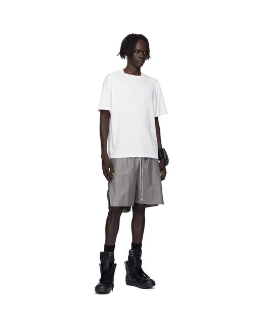 Rick Owens White Off- Concordians Brad T-Shirt for men