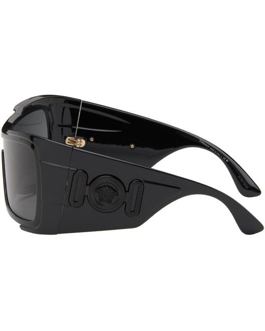 Versace Black Maxi Medusa biggie Shield Sunglasses