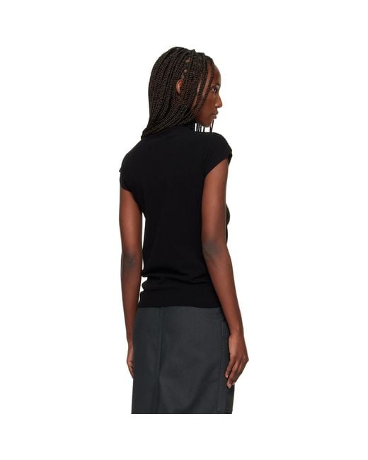 Issey Miyake Black October Cotton Baguette Turtleneck