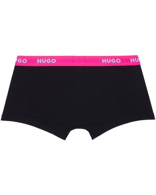 HUGO Three-pack Black Boxer Briefs for men
