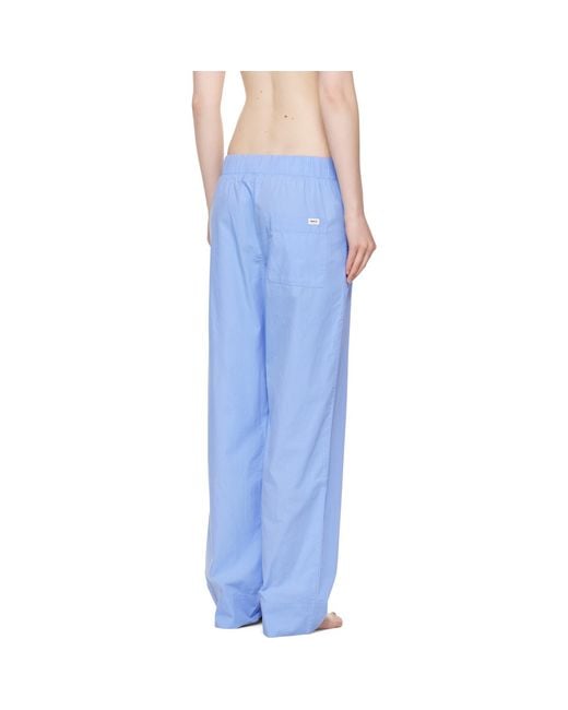 Tekla Blue Poplin Pyjama Pants
