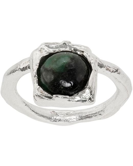 Alighieri Black Emerald 'the Eye Of The Storm' Ring for men