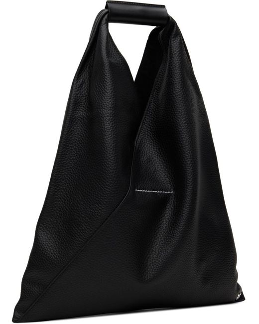 MM6 by Maison Martin Margiela Black Small Triangle Tote for men