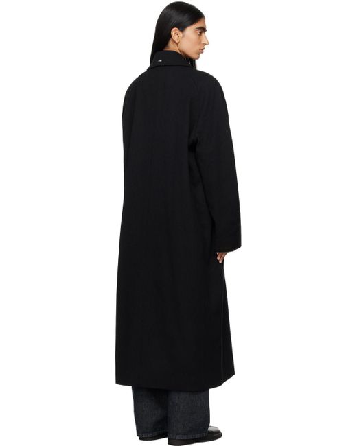 Our Legacy Black Oversized Bedford Cord Car Coat