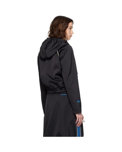 Wales Bonner Black Adidas Originals Edition Satin Hoodie