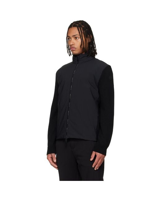 Moncler Black Virgin Wool Down Jacket for men
