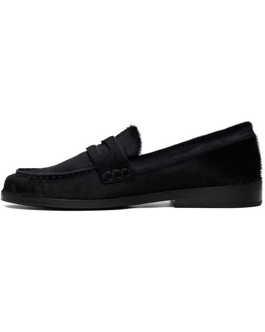 Marsèll Black Mocasso Short Hair Leather Loafers for men