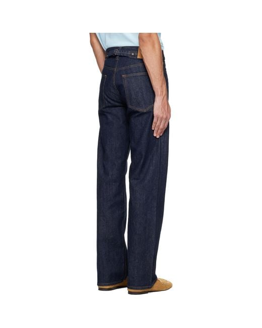 Casablanca Blue Selvedge Embroidered Laurel Jeans for men