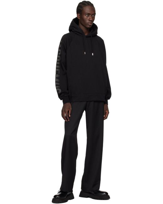 Pull à capuche 'le hoodie typo' noir - les classiques Jacquemus pour homme en coloris Black