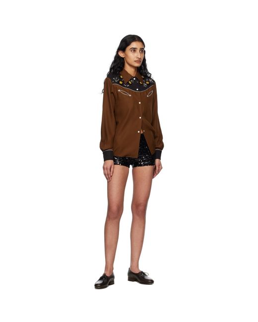 Bode Black Sequin Club Shorts