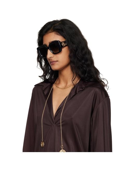 Gucci Black Butterfly Frame Sunglasses