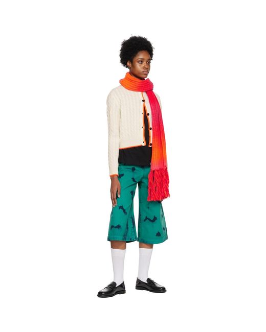 MSGM Green Ssense Exclusive Tie-dye Jeans