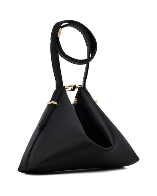 Totême  Black Bevel Satin Wristlet Clutch