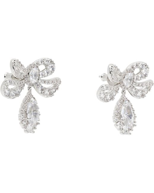 ShuShu/Tong Black Yvmin Edition Lissome Gem Bowknot Earrings