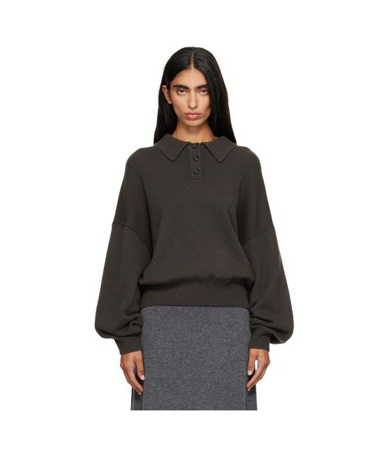 Lisa Yang Black Khaki Etta Polo