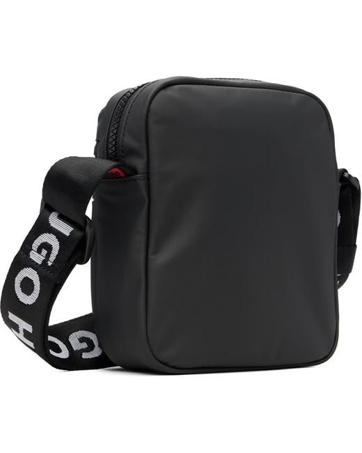 HUGO Black Bonded-Logo Bag for men