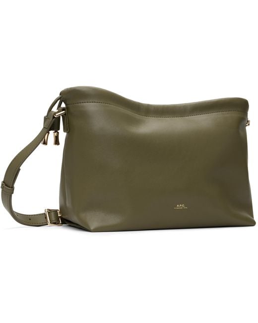 A.P.C. Green Khaki Ninon Bag
