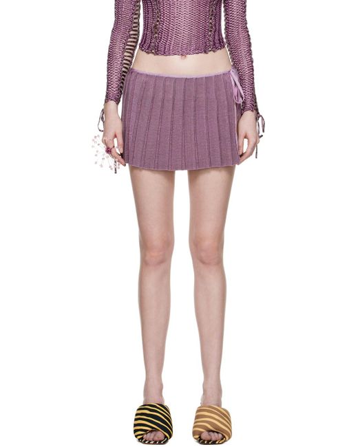 Isa Boulder Multicolor Pleated Reversible Miniskirt