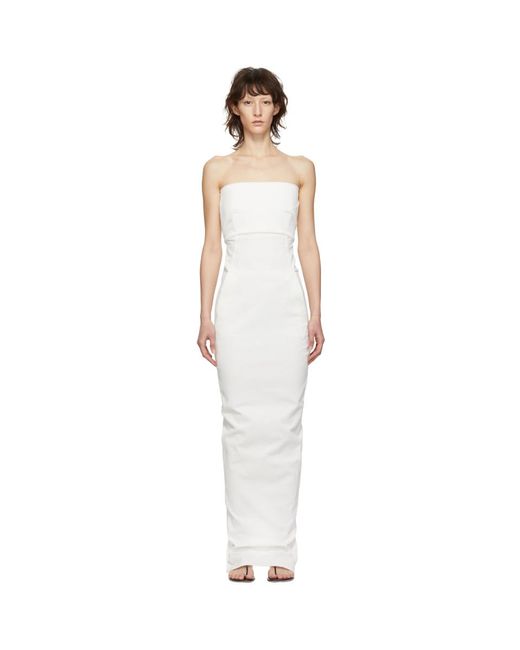 Rick Owens White Bustier Gown