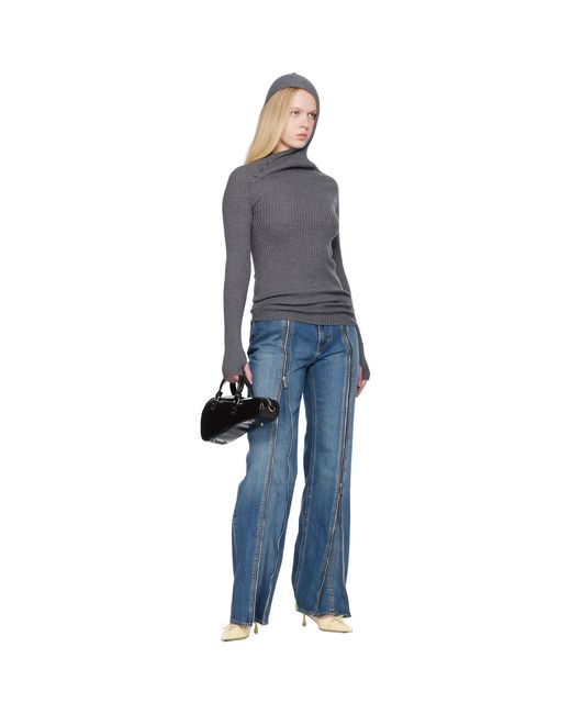 Jean Paul Gaultier Black Asymmetric Hoodie