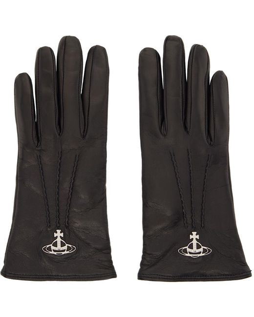 Vivienne Westwood Black Orb Gloves