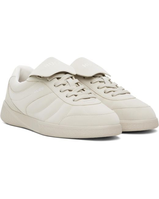 HUGO Black Foldover Tongue Sneakers for men
