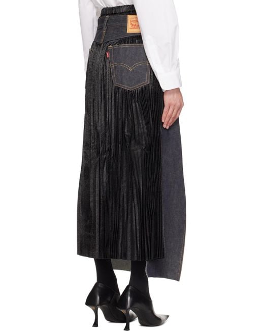 Junya Watanabe Black Levi'S Edition Midi Skirt