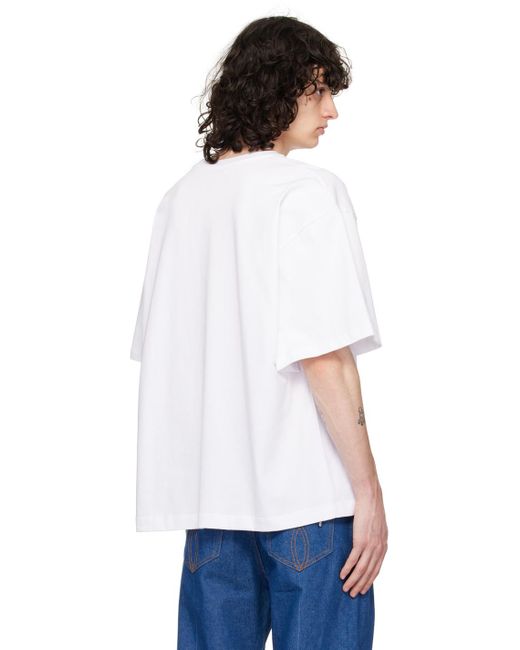T-shirt blanc à image à logo Fiorucci pour homme en coloris White