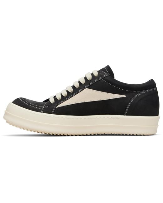 Rick Owens Black Concordians Vintage Sneaks Sneakers for men