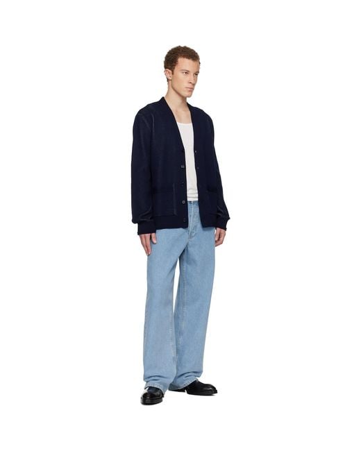 Givenchy Blue V-Neck Cardigan for men